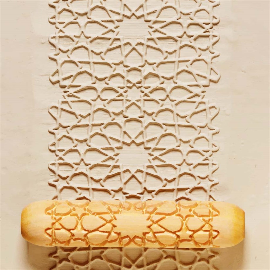 Arap Çini BHR-45 Büyük Desenli Ahşap Rulo - 12cm