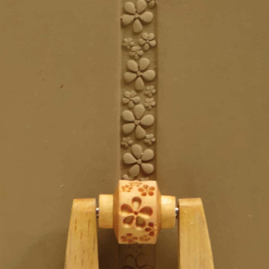 Çiçek Deseni MRL-08 Mini Desenli Ahşap Rulo - 10mm