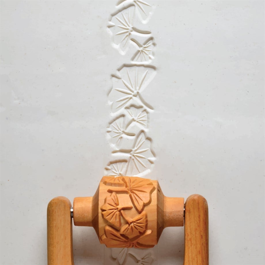 Gingko Yaprakları RM-027 Desenli Ahşap Rulo - 3cm