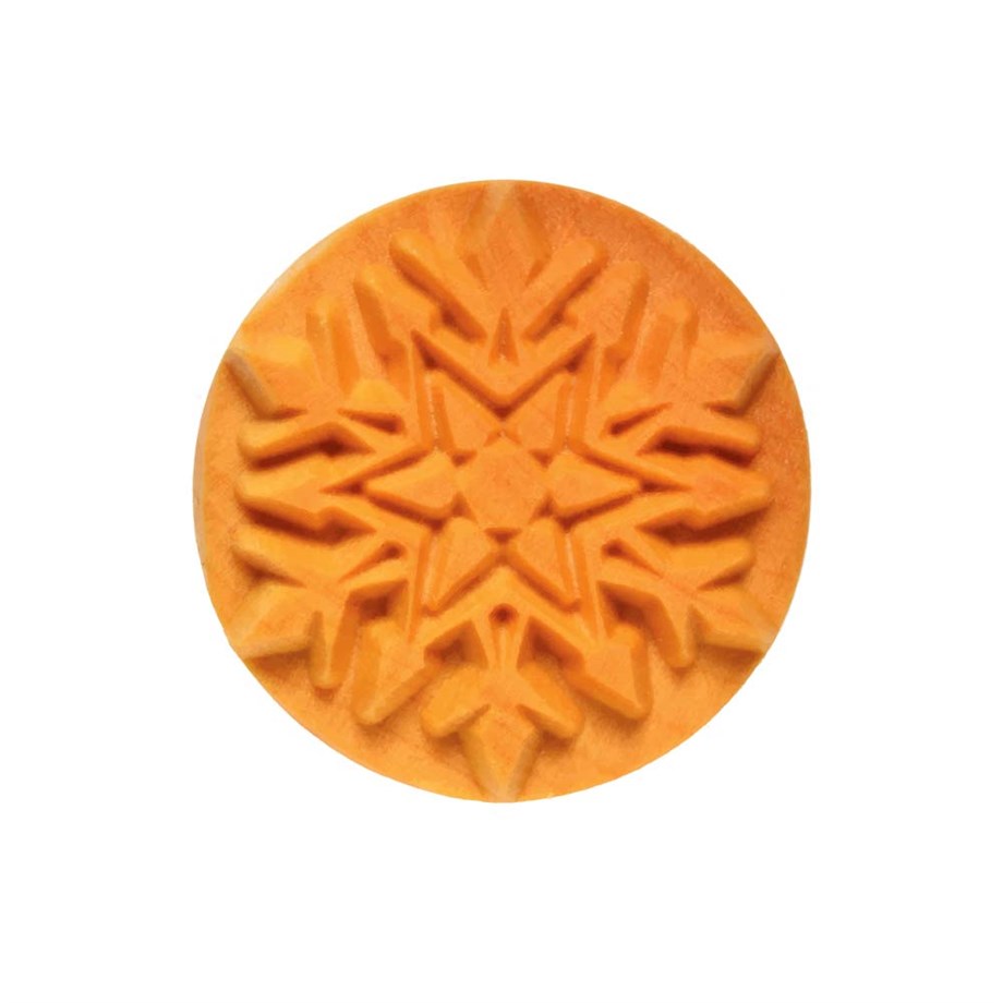 Kar Tanesi Scl-010 Desenli Ahşap Damga - 4cm