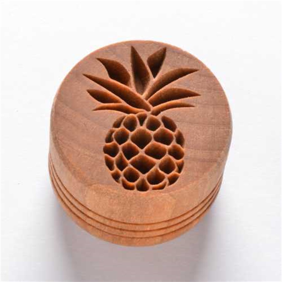 Ananas Desenli Ahşap Damga Scl-083 - 4 cm
