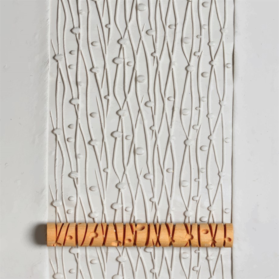 Çizgiler ve Noktalar TW-08 Twig Desenli Ahşap Rulo