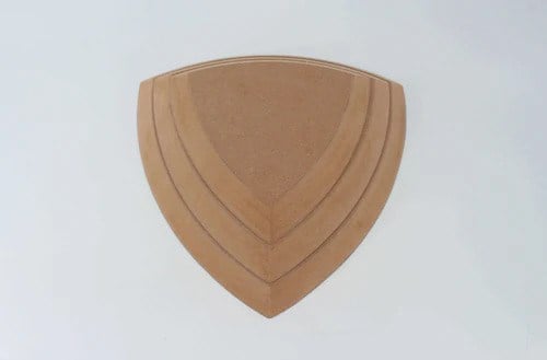 Oval Üçgen Ahşap Tabak Kalıbı - 3 Parça SET