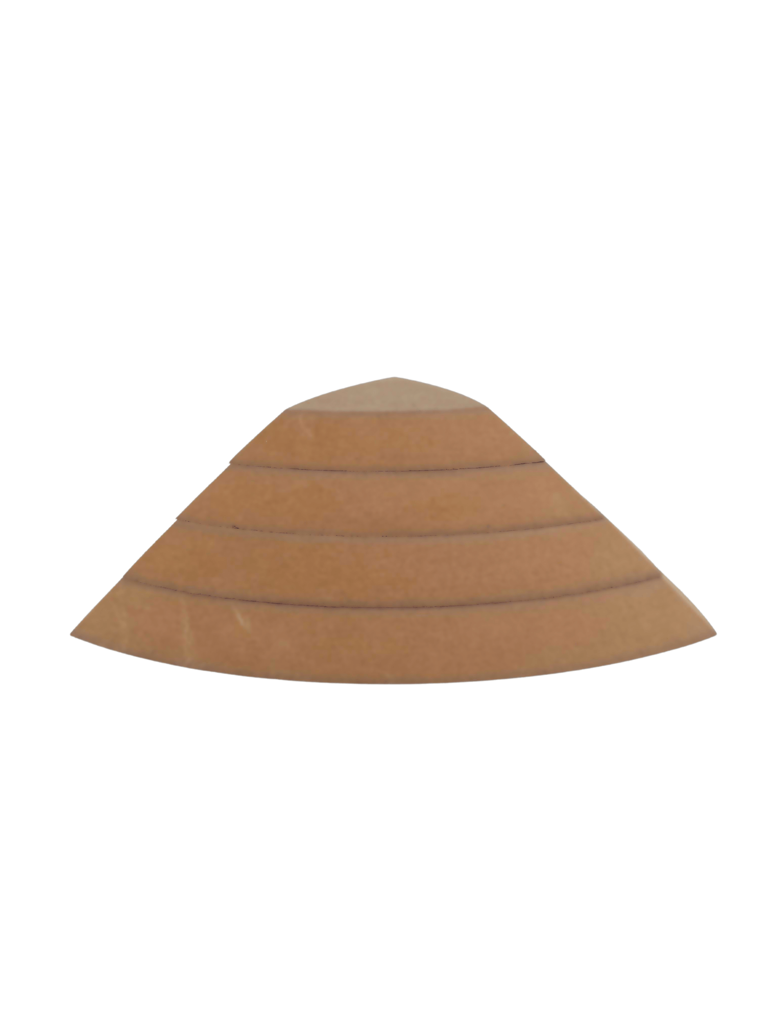 Oval Üçgen Ahşap Tabak Kalıbı - 4 Parça SET