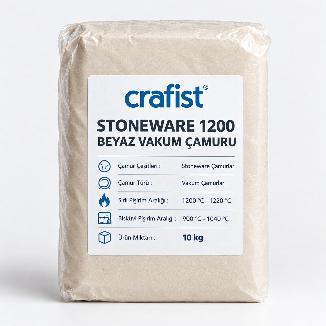 Stoneware 1200 Beyaz Vakum Çamuru - 10 kg