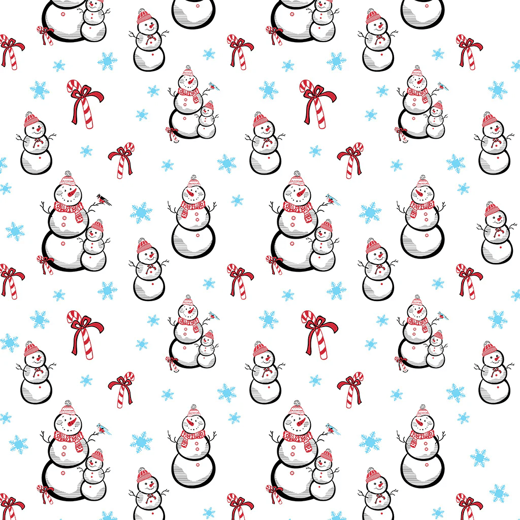 UNDERGLAZE TRANSFER- Snow Man, Christmas-19 x 13 inch