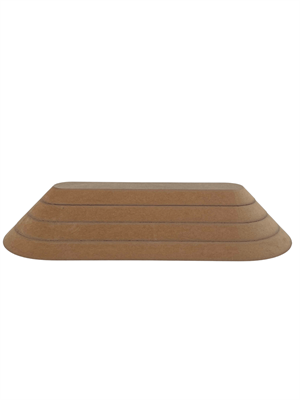Düz Oval Ahşap Tabak Kalıbı - 4 Parça SET