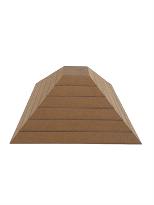 Kare Piramit Ahşap Tabak Kalıbı - 6 Parça SET