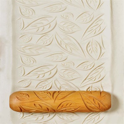 Büyük Yapraklar BHR-09 Büyük Desenli Ahşap Rulo - 12cm