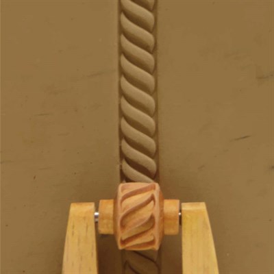 Tek Halat MRL-13 Mini Desenli Ahşap Rulo - 10mm