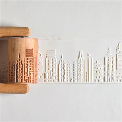 Şehir Manzarası RL-015 Desenli Ahşap Rulo - 6cm
