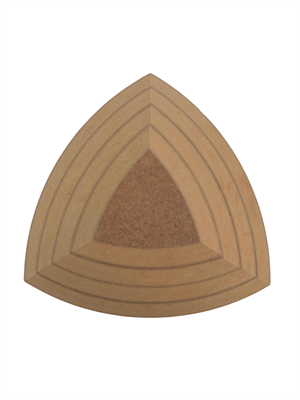Oval Üçgen Ahşap Tabak Kalıbı - 4 Parça SET