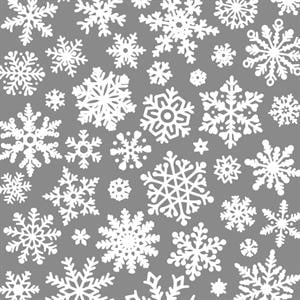 UNDERGLAZE TRANSFER- ClayShare, Snow Flake /White-19 x 13 inch