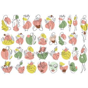 UNDERGLAZE TRANSFER- Line Women 19 x 13 inch
