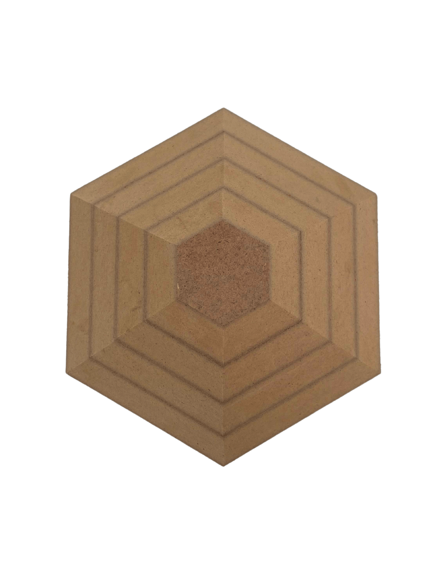 Altıgen Ahşap Tabak Kalıbı - 4 Parça SET