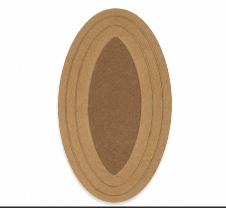 Oval Ahşap Tabak Kalıbı - 3 parça SET