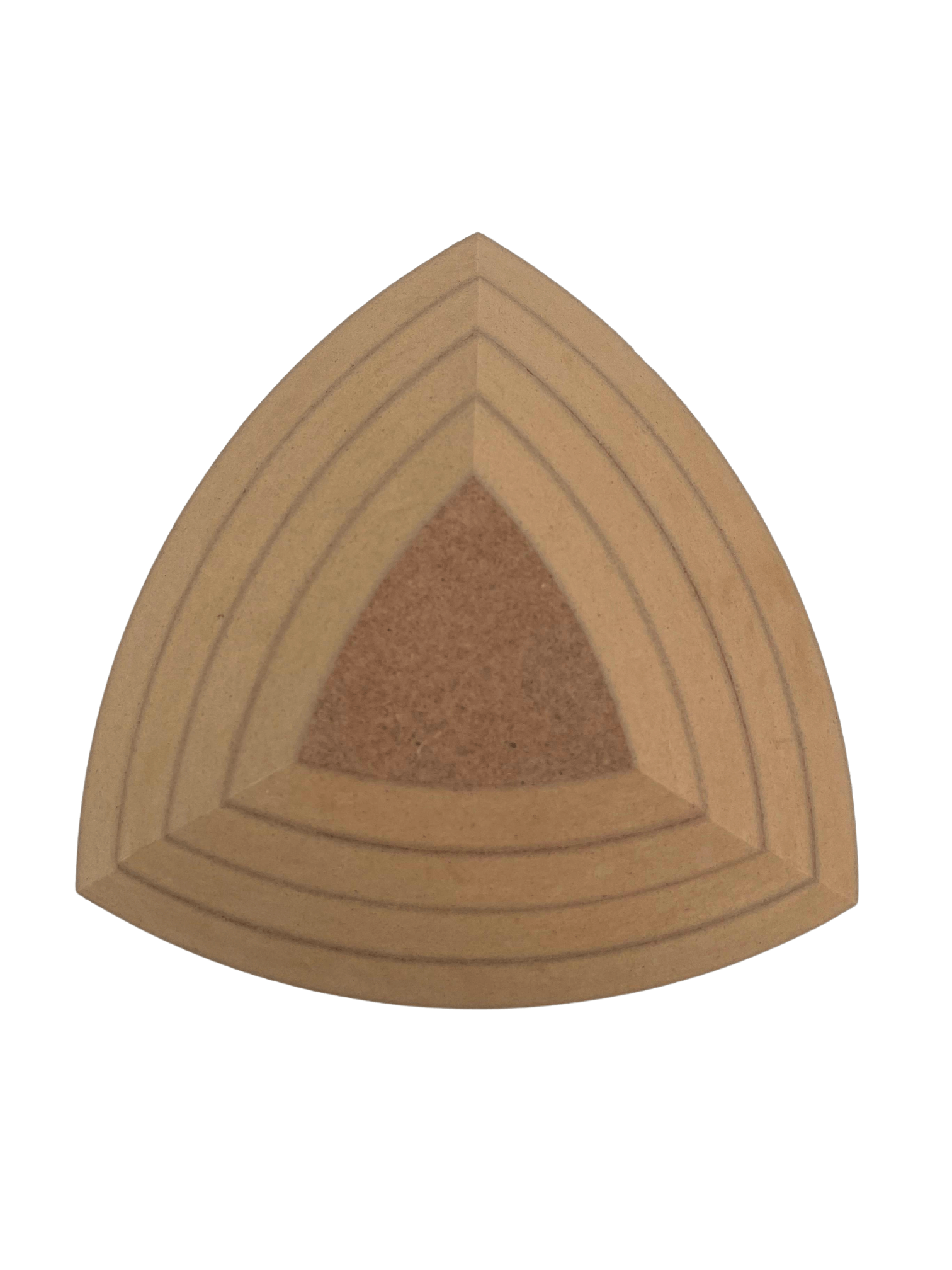 Oval Üçgen Ahşap Tabak Kalıbı - 4 Parça SET