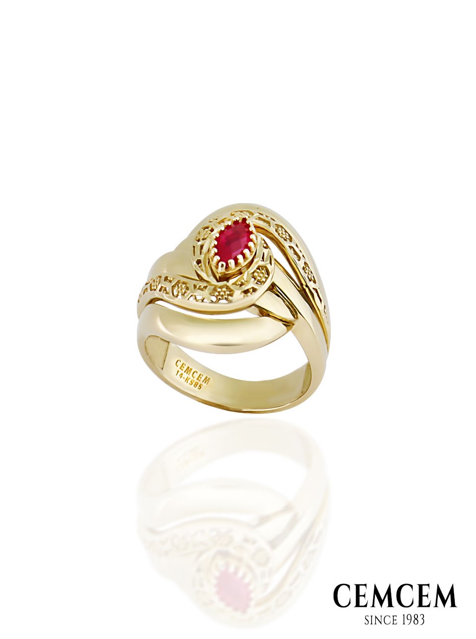 Cemcem Apex Red II YüzükCemcem Apex Red II YüzükRENKLİ TAŞLI YÜZÜKCEMCEM