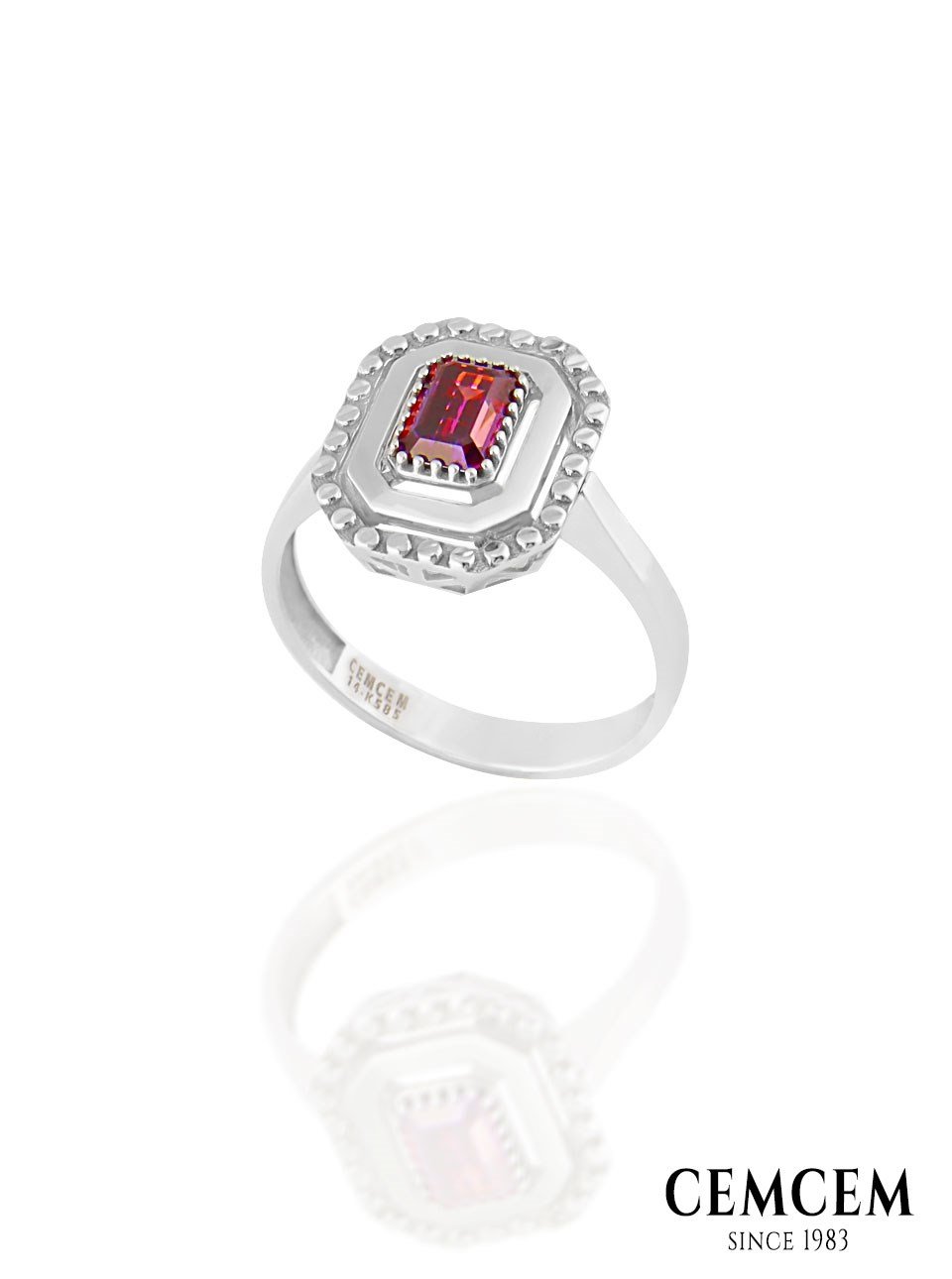 Cemcem Baget Eclipse Red II Yüzük