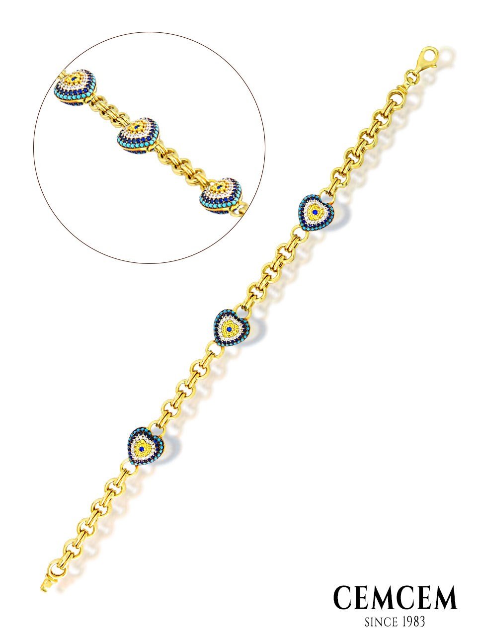 Cemcem Evil Eyes III Bileklik.BİLEKLİKCEMCEM