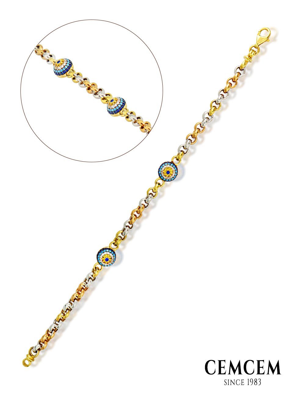 Cemcem Evil Eyes VI BileklikCemcem Evil Eyes VI BileklikBİLEKLİKCEMCEM