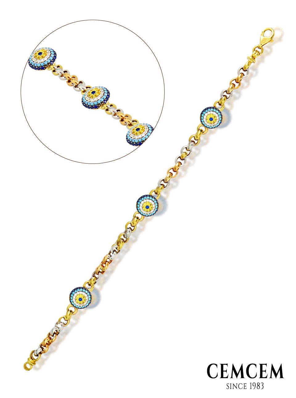 Cemcem Evil Eyes VII Bileklik.BİLEKLİKCEMCEM