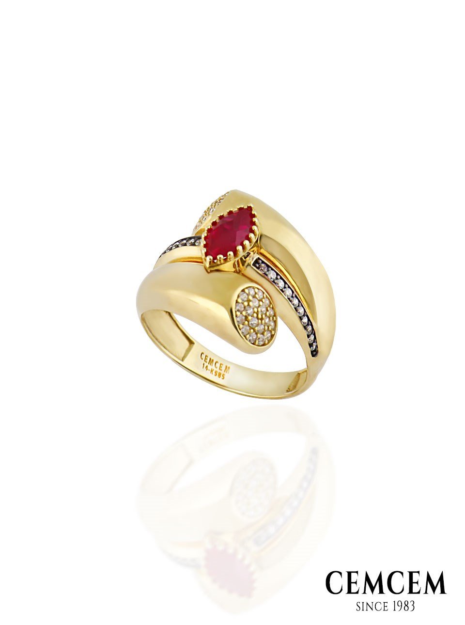 Cemcem Minevra Red I Yüzük