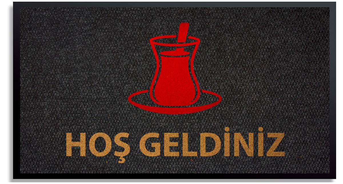 Çaycı Paspası Çay Logolu Halı Paspas