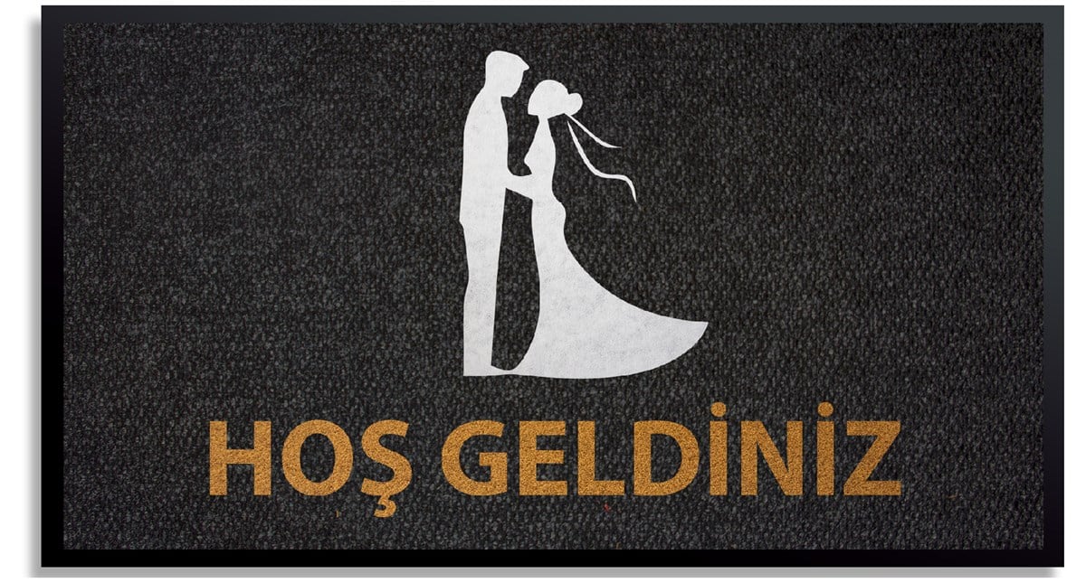 Gelin Damat Paspas Logolu Halı
