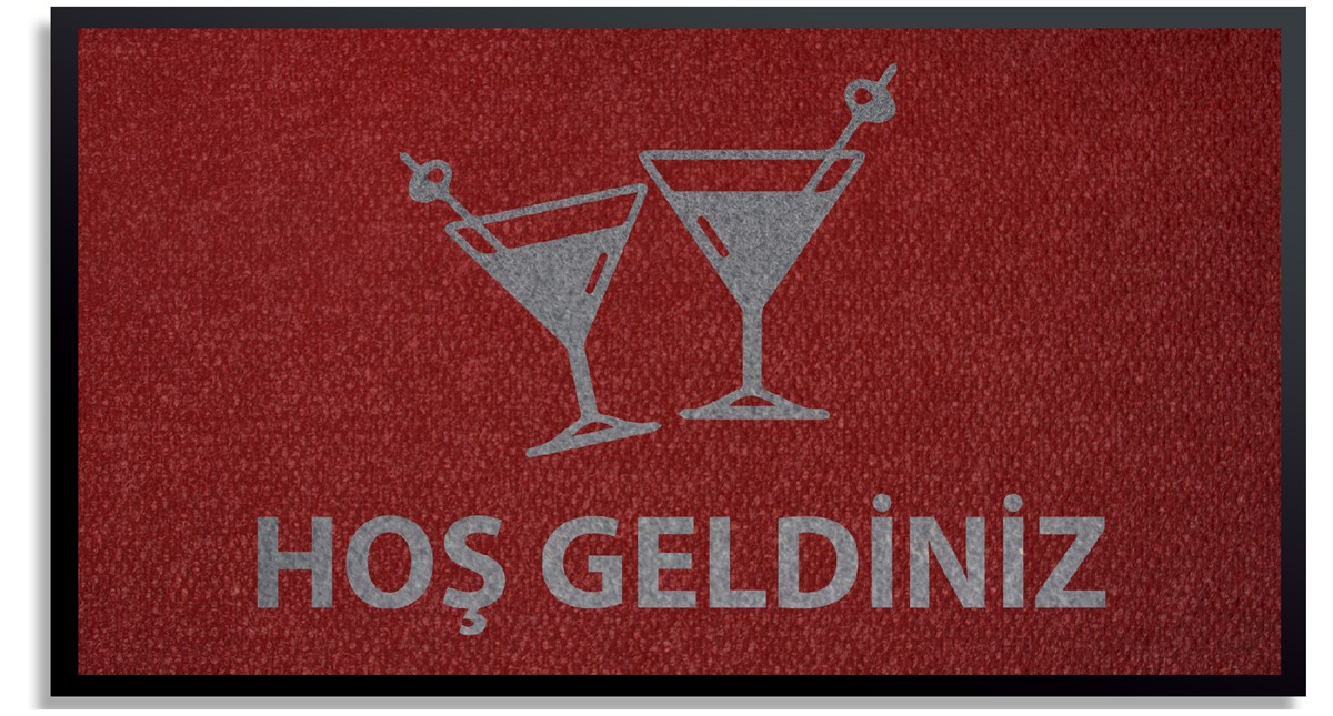 İşletme Cafe Bar Logolu Halı Paspas