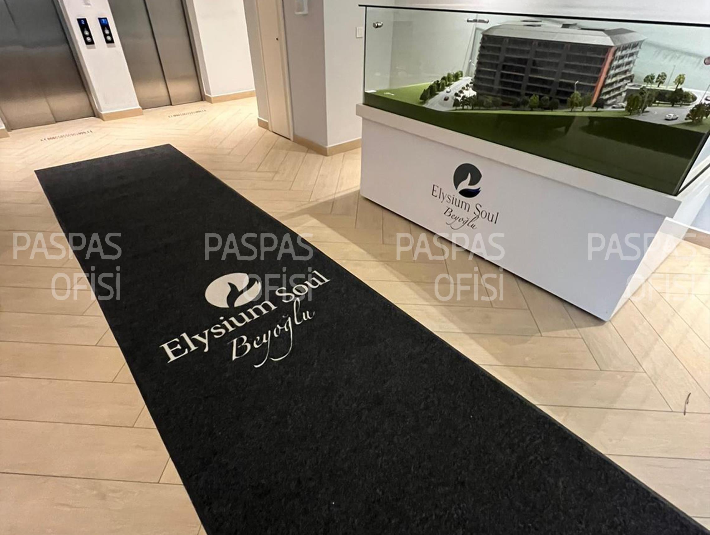 Yolluk Paspas Özel Logolu Siyah Paspas Halı Paspas