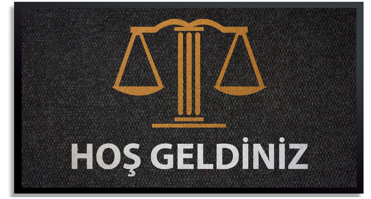 Avukat Hukuk Ofis Paspası Logolu Halı Paspas