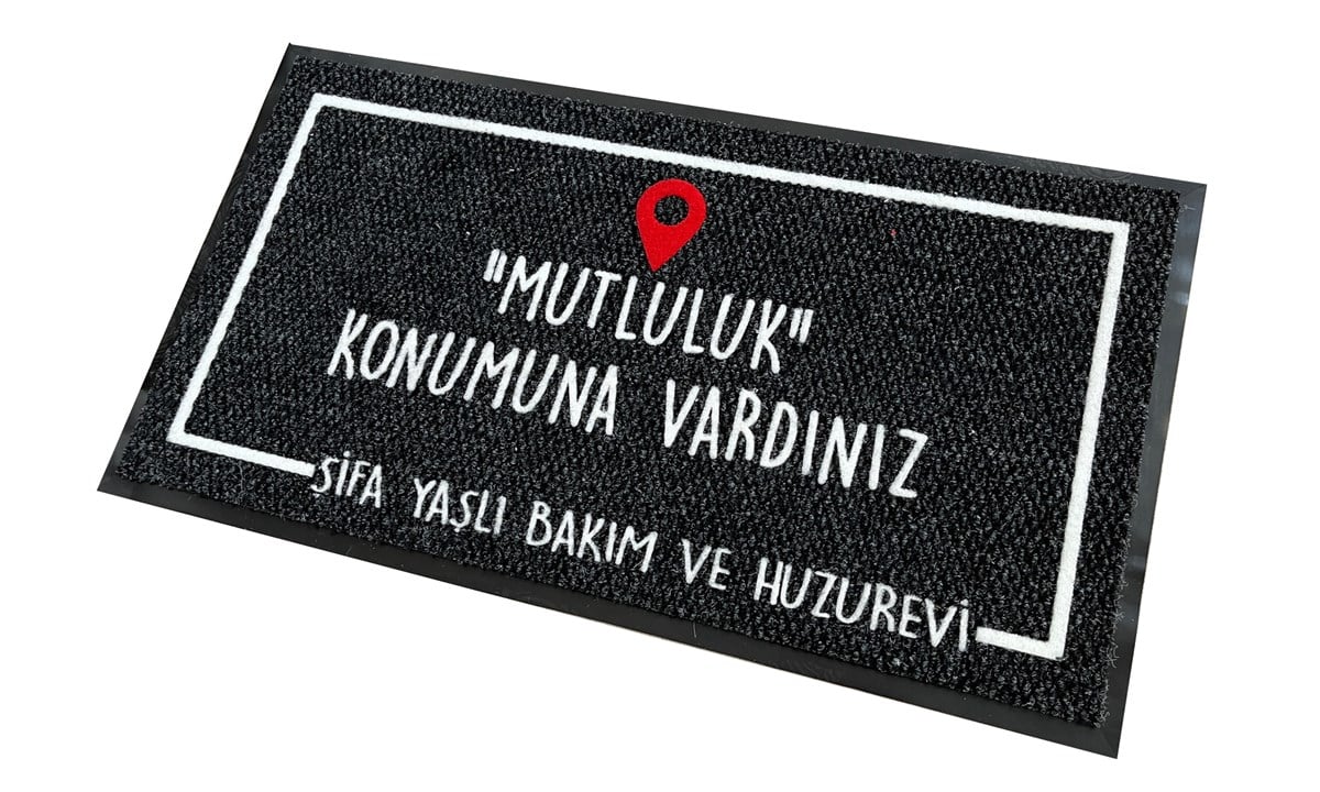 Bakım evi ve Huzurevi Logolu Halı Paspas