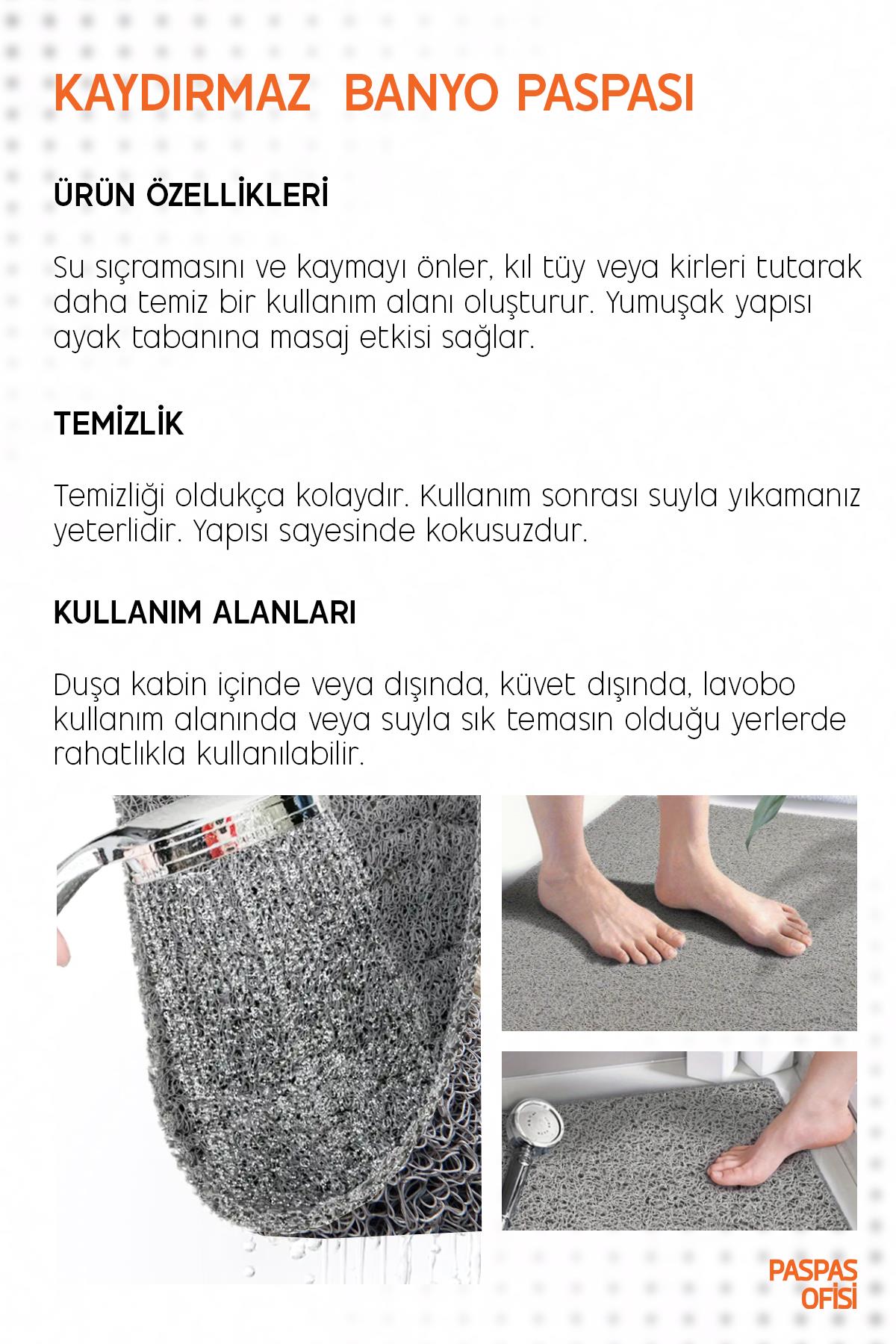 Banyo Paspası Su Sıçratmaz Kayma Önleyici