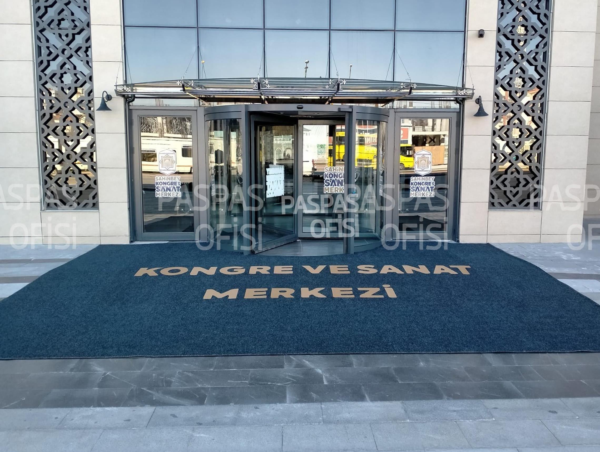 Bina Önü Büyük Logolu Paspas, Kurumsal Paspas, Logolu Halı, Özel Logolu Paspas