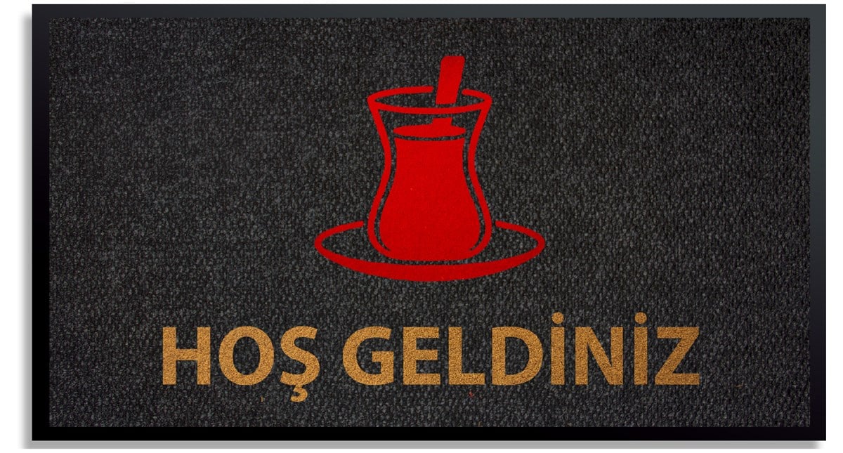 Çaycı Paspası Çay Logolu Halı Paspas