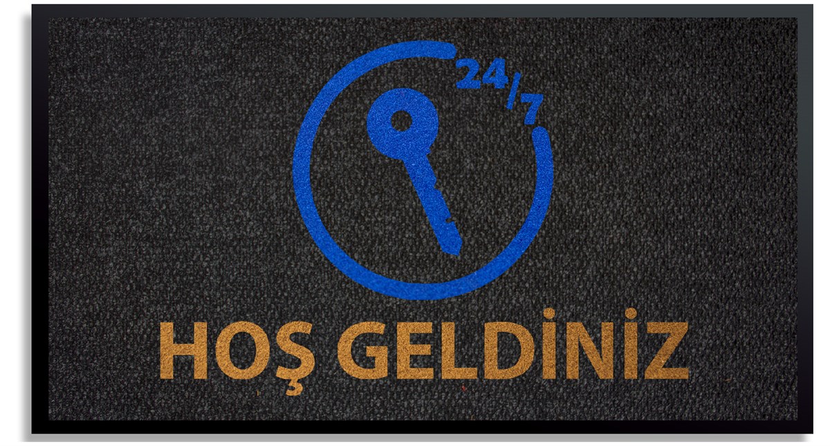 Çilingir Logolu Paspas Anahtarcı Halı Paspas Lazer Kesim