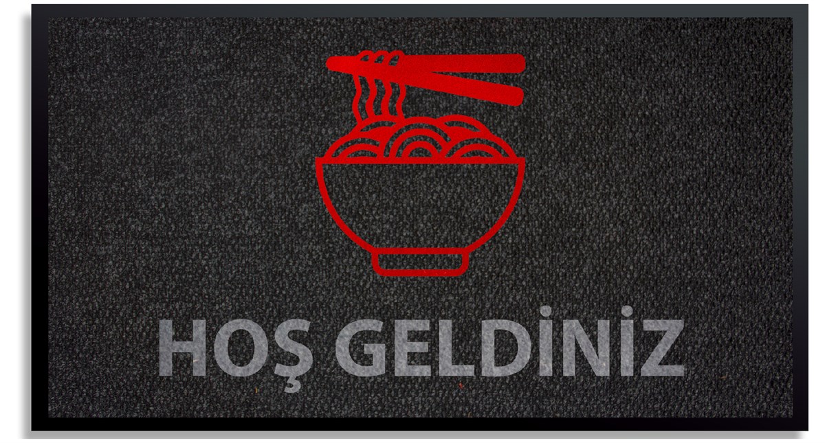 Çin Lokantası Tasarımlı Cafe Logo Halı
