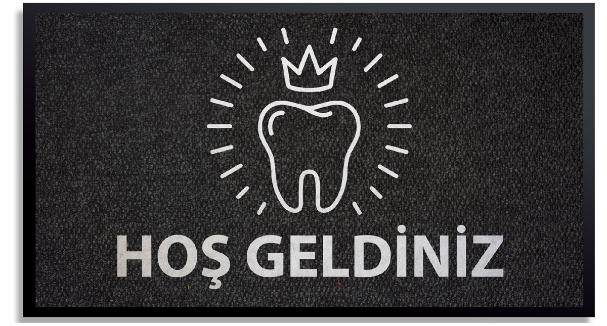 Diş Hastanesi Diş Polikliniği Logolu Halı Paspas Giriş Halısı