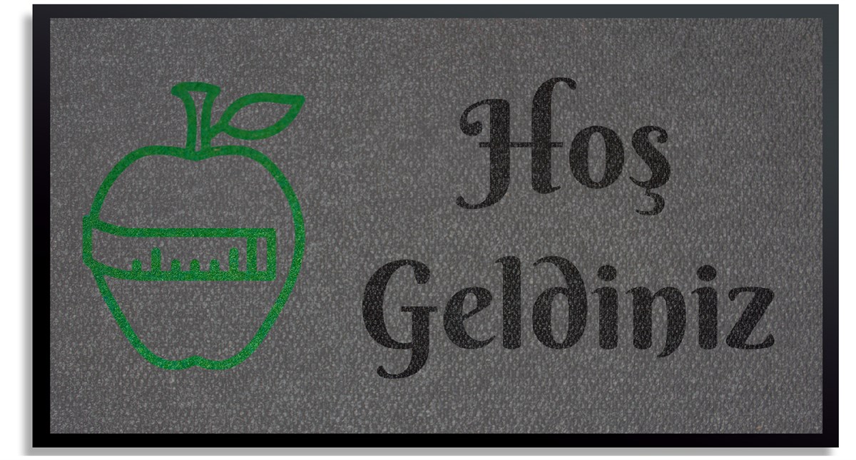 Diyetisyen Sağlıklı Yaşam Logolu Paspas