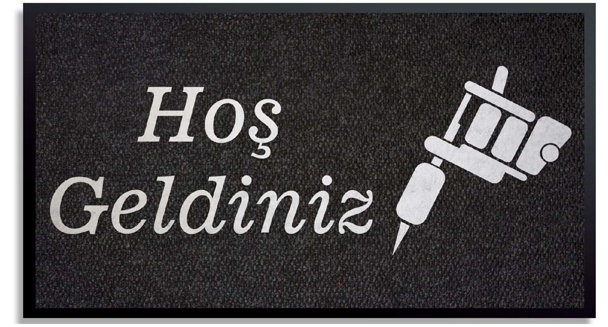 Dövme Tattoo Logolu Halı Paspas Giriş Paspası