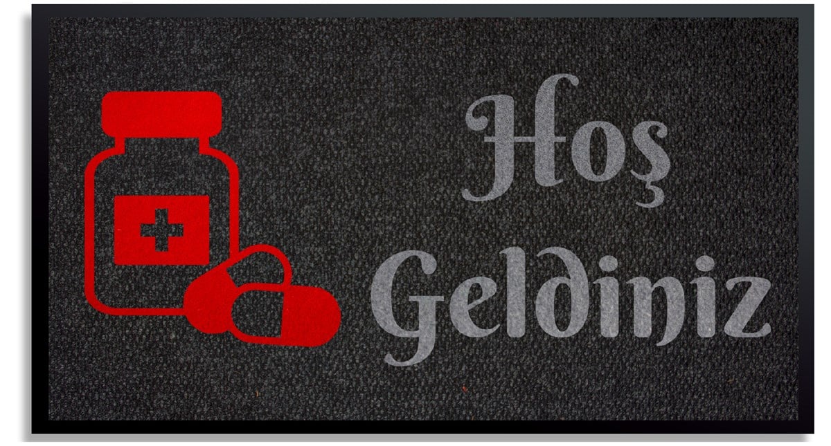 Eczane Halı Paspas Lazer Kesim