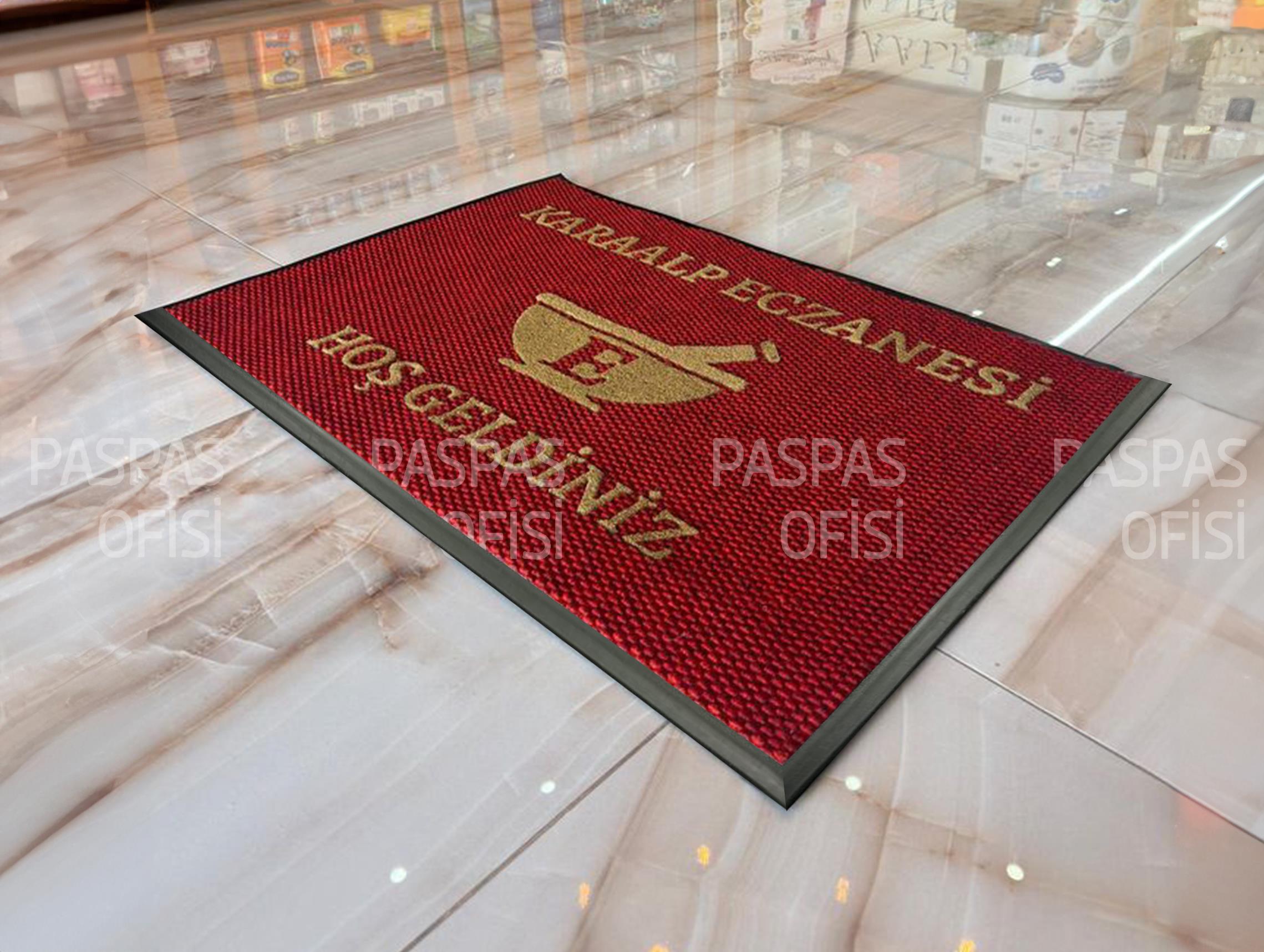 Eczane Paspası Eczane Logolu İş Yeri Kapı Paspası 