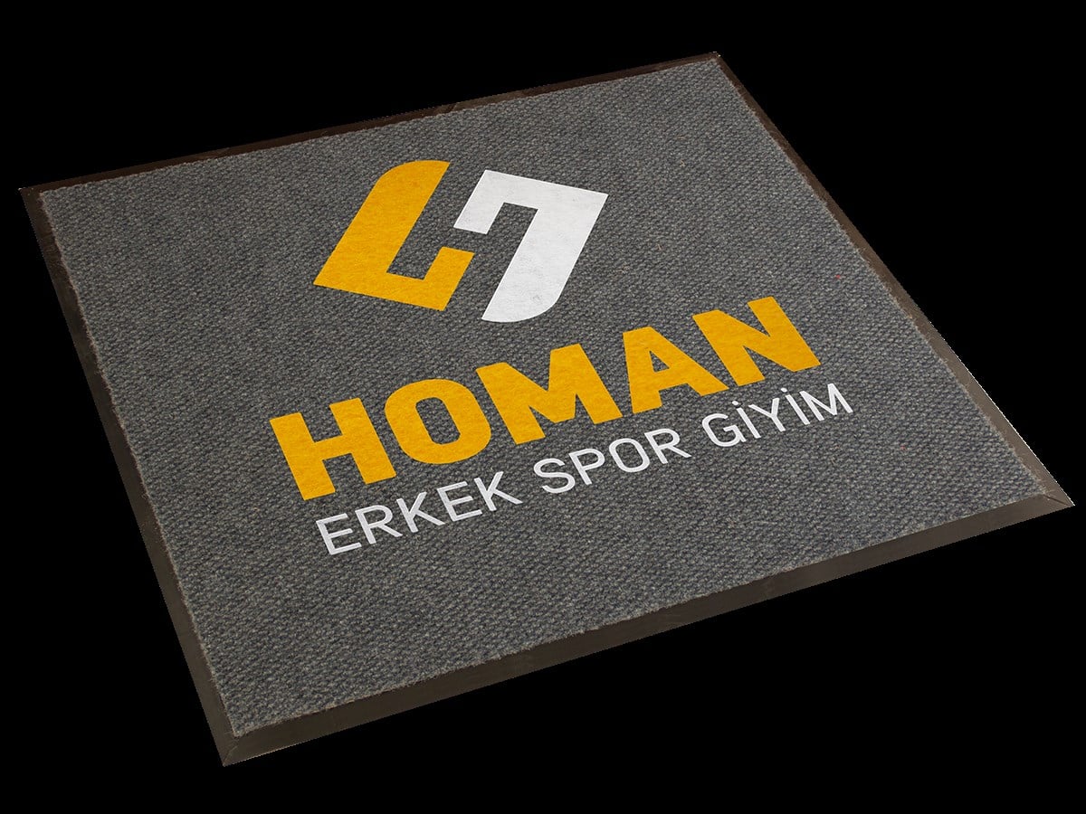 Erkek Spor Giyim Logolu İşyeri Firma Halı Paspası