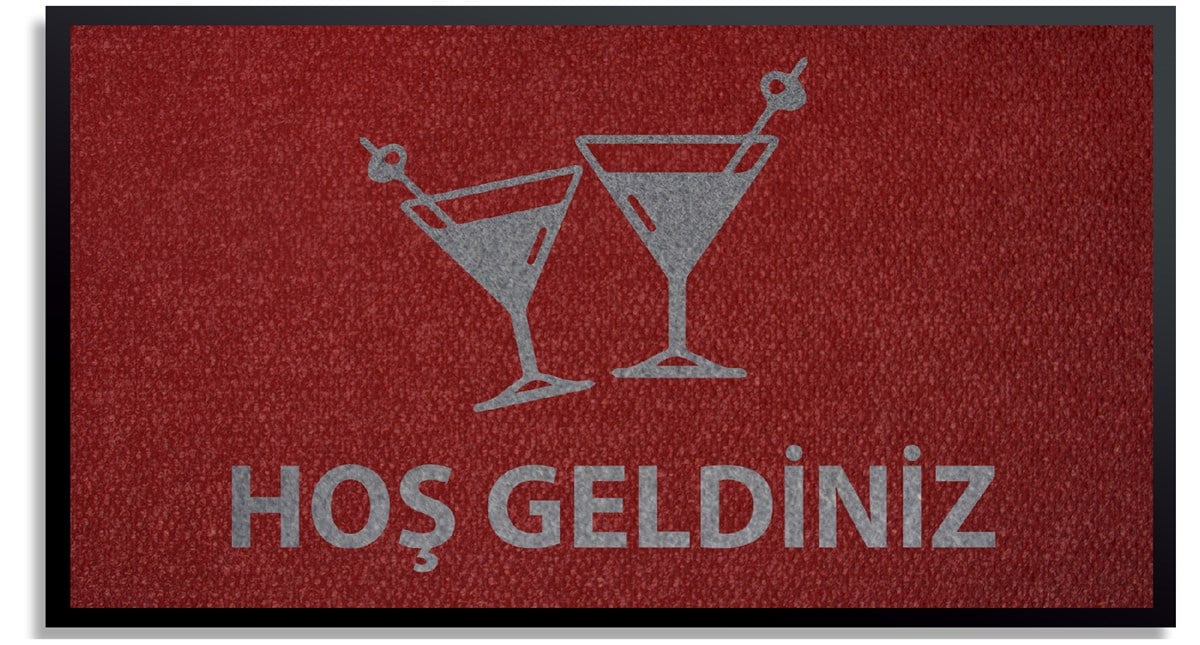 İşletme Cafe Bar Logolu Halı Paspas