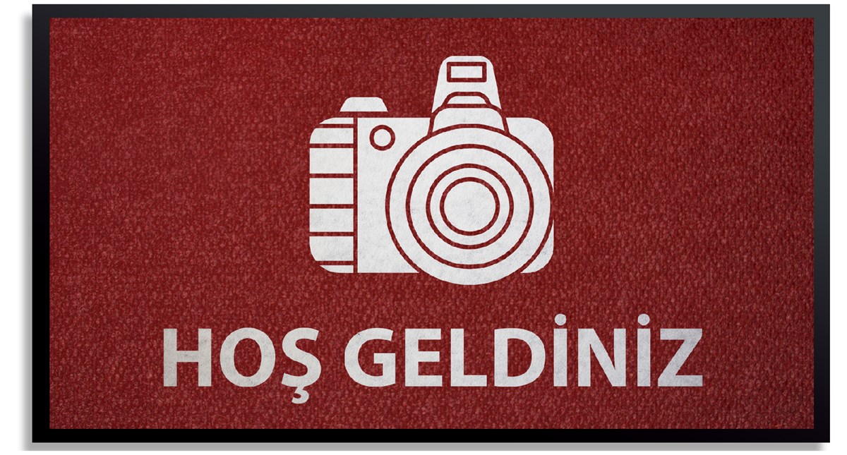 Kamera Logolu Fotoğrafçı Halı Paspas Giriş Halısı