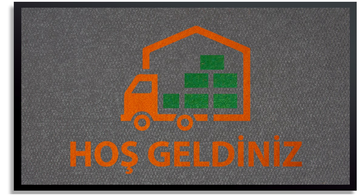 Kargo Acente Şube Paspası Logolu Halı Paspas Lazer Kesim Logo Halı