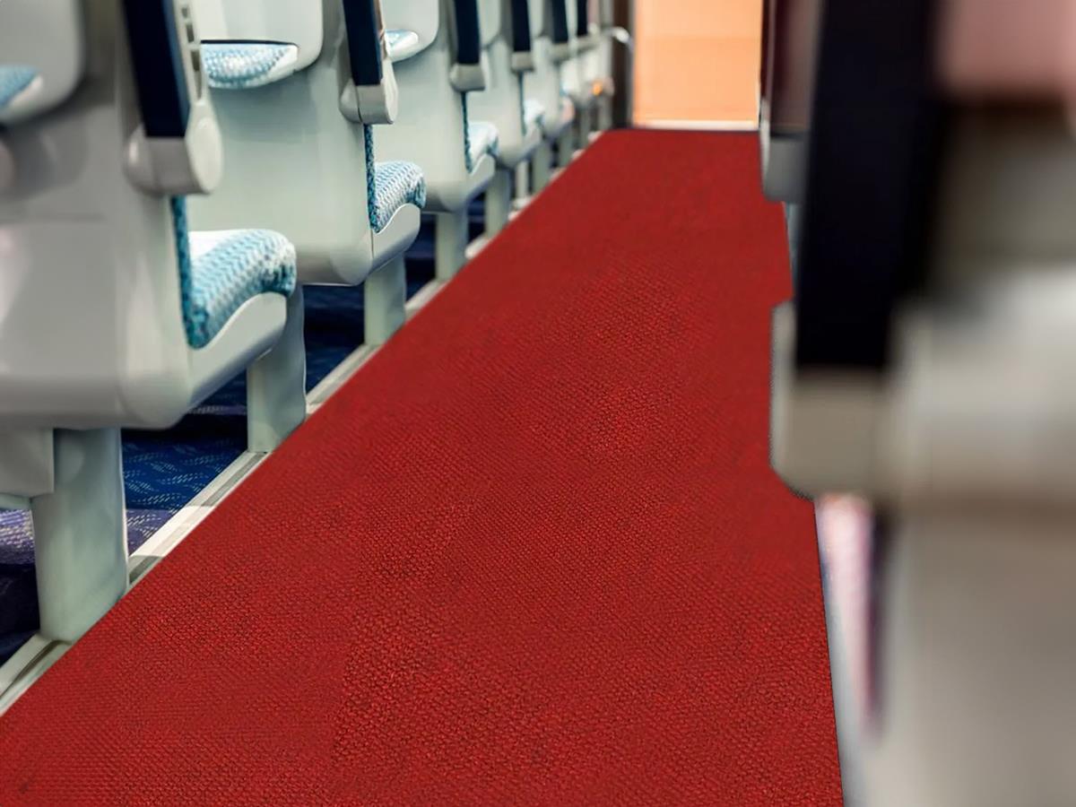 Kırmızı Araç İçi Paspas Otobüs Paspası Servis Paspası Otobüs ve Servis Halısı Araç İçi Halı