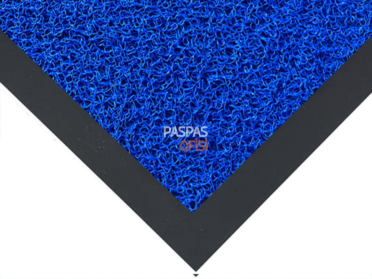 Lacivert Kıvırcık Paspas Kauçuk Rampalı