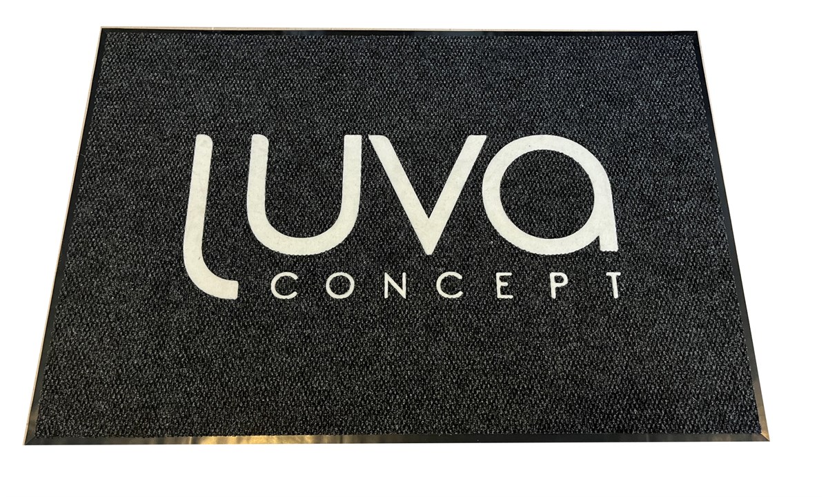 Luva Concept Beyaz ve Siyah Logolu Paspas